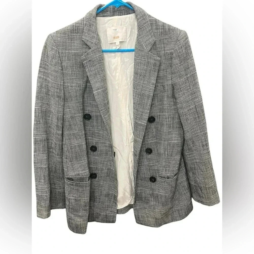 Rebecca taylor plaid puff sleeve blazer. Woman’s size 8.